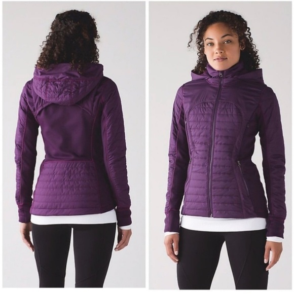 Lululemon RARE Dark Magenta First Mile Puffer Hooded Jacket - Picture 1 of 16